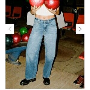 BDG Urban Outfitters Logan Buckle Back Baggy Barrel Denim Jeans Size 34×32